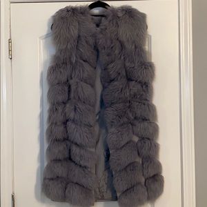 Real fur vest 75 cm